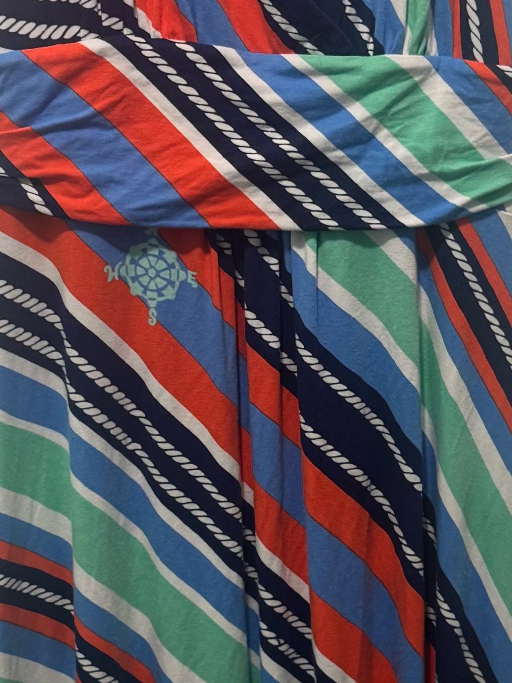 Lilly Pulitzer Striped Halter Maxi Dress in Blue, Coral & Mint - Picture 5 of 7